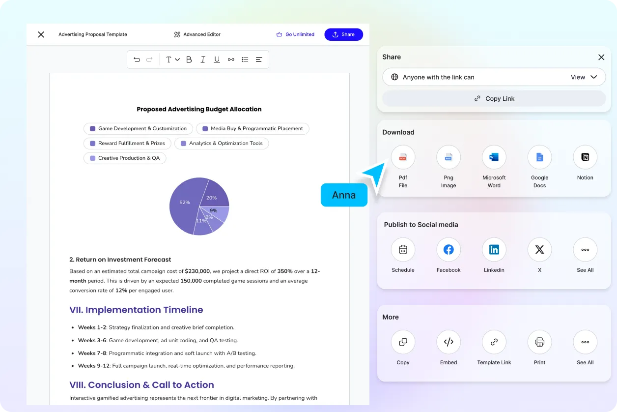 Free AI Advertising Proposal Generator, AI Advertising Proposal Maker Online [ No Signup ]